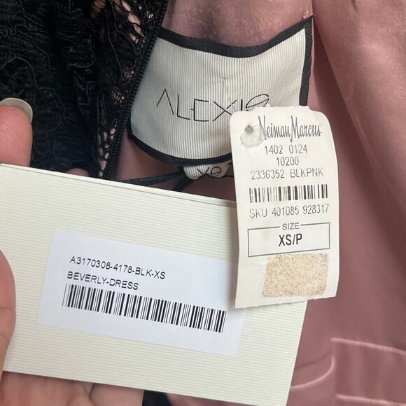 NWT Alexis Beverly Lace Panel Midi Dress in Black Size XS - Picture 7 of 8